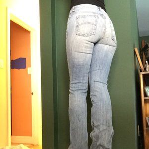 Armani Exchange Destroyed Denim Bootcut Jeans - Size 4R